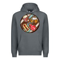 Rock american football round earrings Premium Hoodie - BundleAndBundleShop