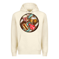 Sandshell american football round earrings Premium Hoodie - BundleAndBundleShop