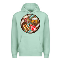 Seafoam american football round earrings Premium Hoodie - BundleAndBundleShop