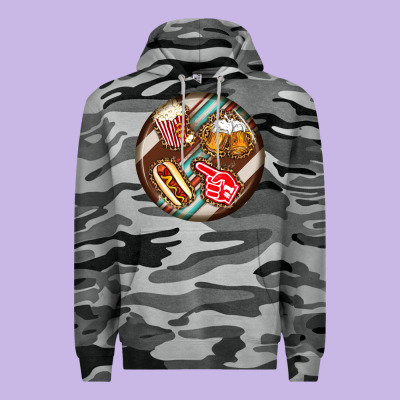 American Football Round Earrings Premium Hoodie Designed By Bundleandbundleshop