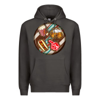 Smoke american football round earrings Premium Hoodie - BundleAndBundleShop