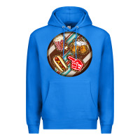 True Royal american football round earrings Premium Hoodie - BundleAndBundleShop