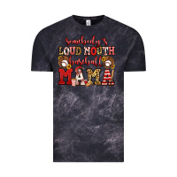Cloud Black somebody's loud mouth baseball mama Vintage Tee - Jasminsmagicworld