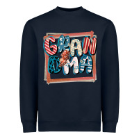 Navy 4th of July grandma with lightning bolt Heavyweight Sweatshirt - FaDigitalArtStudio