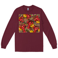 Burgundy mardi gras crawfish Long Sleeve Tee - CowGirlArtShop
