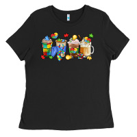 Black image title puzzlethemed beverages and accessories Ladies Tee - LillyAllenDesigns