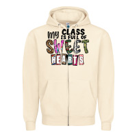 My Class ısfull Of Sweet Hearts Zipper Hoodie | Teevron