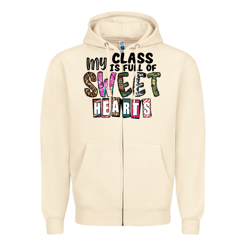My Class ısfull Of Sweet Hearts Zipper Hoodie by CowhideDigitalArt | Teevron