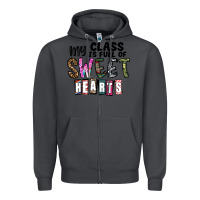 Smoke my class ısfull of sweet hearts Zipper Hoodie - CowhideDigitalArt