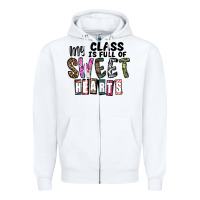 White my class ısfull of sweet hearts Zipper Hoodie - CowhideDigitalArt