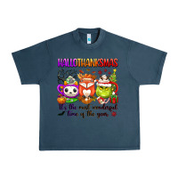 Midnight Navy hallothanksmas its the most wonderful time of the Urban Heavy Tee - texasbilliewilder