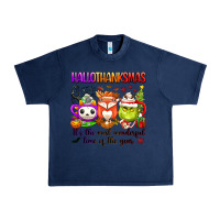 Navy hallothanksmas its the most wonderful time of the Urban Heavy Tee - texasbilliewilder