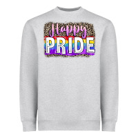 Heather Grey Happy pride Heavyweight Sweatshirt - FaDigitalArtStudio