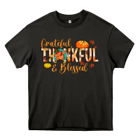 Asphalt grateful thankful and blessed Heavy Core Tee - MaliasSmallBusiness