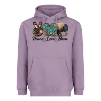 Lavender Peace lLve Bison Heavyweight Hoodie - LillyAllenDesigns