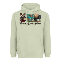 Matcha Peace lLve Bison Heavyweight Hoodie - LillyAllenDesigns