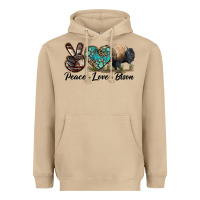 Mushroom Peace lLve Bison Heavyweight Hoodie - LillyAllenDesigns