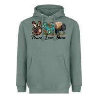 Sage Peace lLve Bison Heavyweight Hoodie - LillyAllenDesigns