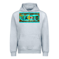 Heather Grey teacher license plate Urban Hoodie - BarkalooDesign