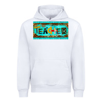 White teacher license plate Urban Hoodie - BarkalooDesign