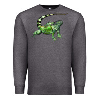 Charcoal Heather İguana Premium Sweatshirt - LillyAllenDesigns