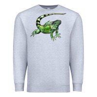Heather Grey İguana Premium Sweatshirt - LillyAllenDesigns