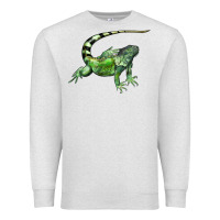 Oatmeal Heather İguana Premium Sweatshirt - LillyAllenDesigns