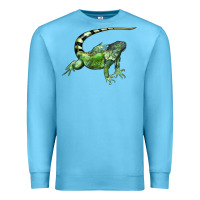 Ocean Blue İguana Premium Sweatshirt - LillyAllenDesigns