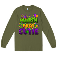 Army Green mardi gras cutie Long Sleeve Tee - CowGirlArtShop