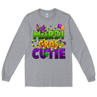 Heather Grey mardi gras cutie Long Sleeve Tee - CowGirlArtShop