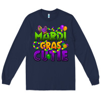 Navy mardi gras cutie Long Sleeve Tee - CowGirlArtShop