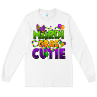 White mardi gras cutie Long Sleeve Tee - CowGirlArtShop