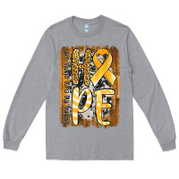 Heather Grey finding the cure starts with hope childhood cancer awareness  with bac Long Sleeve Tee - Jasminsmagicworld
