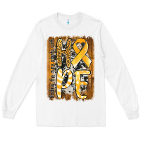 White finding the cure starts with hope childhood cancer awareness  with bac Long Sleeve Tee - Jasminsmagicworld