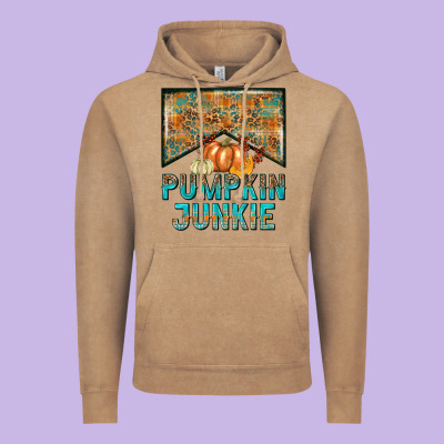Pumpkin Junkie Vintage Hoodie Designed By Nancycooperartshop