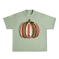 Oil Green Baseball Pumpkin Urban Heavy Tee - texasbilliewilder