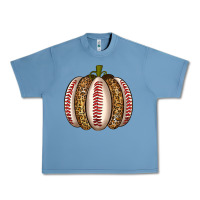 Pebble Blue Baseball Pumpkin Urban Heavy Tee - texasbilliewilder