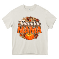 Cream Thankful Mama Heavy Core Tee - MaliasSmallBusiness