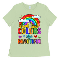 Matcha name vibrant positivity rainbow art Ladies Tee - LillyAllenDesigns