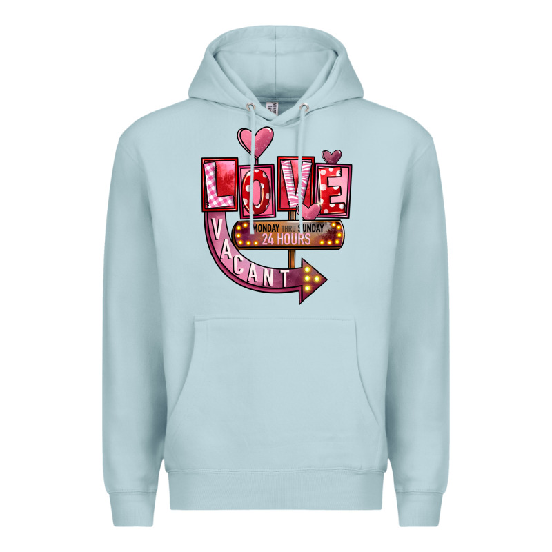 Valentines Day Love Vacant Premium Hoodie by FaDigitalArtStudio | Teevron