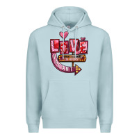 Blue Mist Valentines Day Love Vacant Premium Hoodie - FaDigitalArtStudio