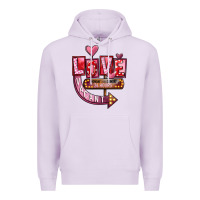 Lilac Valentines Day Love Vacant Premium Hoodie - FaDigitalArtStudio