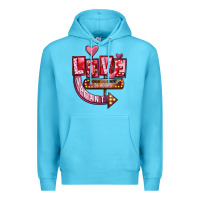 Ocean Blue Valentines Day Love Vacant Premium Hoodie - FaDigitalArtStudio