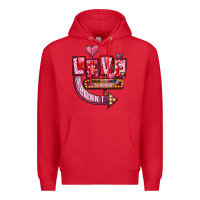 Red Valentines Day Love Vacant Premium Hoodie - FaDigitalArtStudio