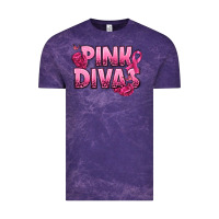 Cloud Purple Pink Divas Breast Cancer Vintage Tee - NancyCooperArtShop