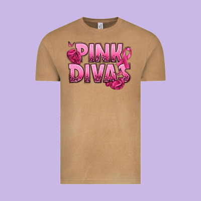 Pink Divas Breast Cancer Vintage Tee Designed By Nancycooperartshop