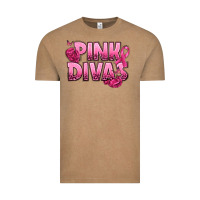 Vintage Coffee Pink Divas Breast Cancer Vintage Tee - NancyCooperArtShop