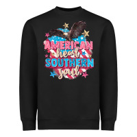 Black American heart southern soul 4th of july Heavyweight Sweatshirt - FaDigitalArtStudio