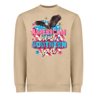 Mushroom American heart southern soul 4th of july Heavyweight Sweatshirt - FaDigitalArtStudio