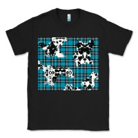Black winter plaid and cowhide pattern Classic Tee - RanaPortraitStore